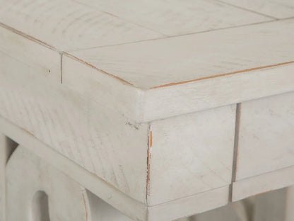Bronwyn Rectangular End Table in Alabaster