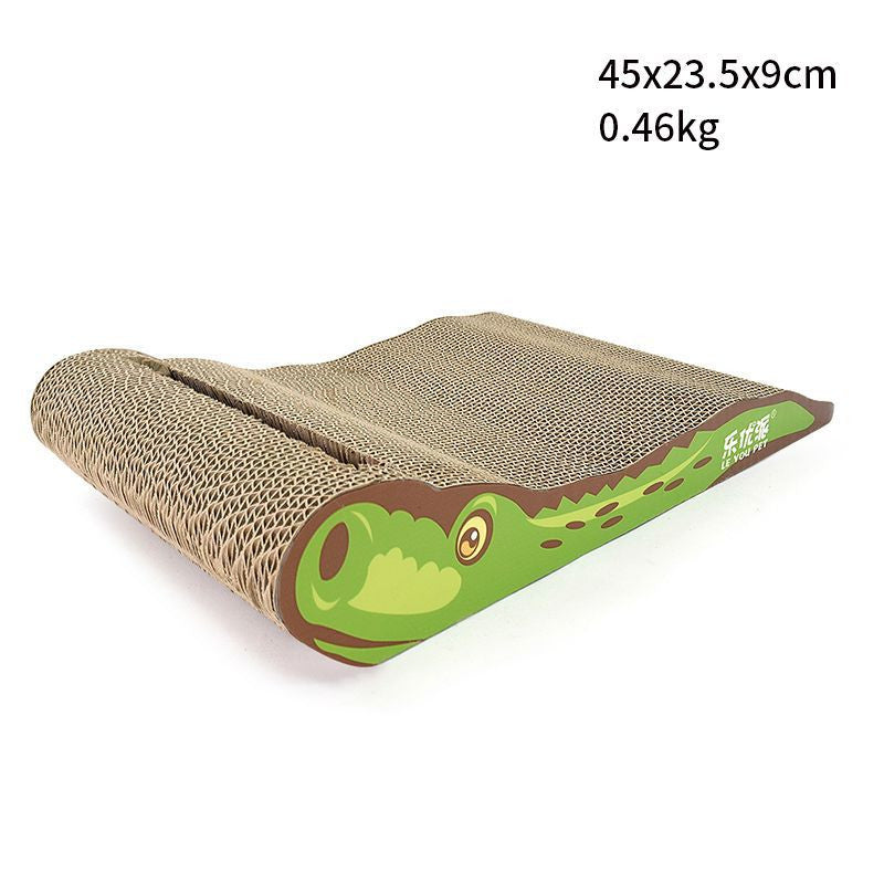 Cat scratcher corrugated cardboard with green alligator artwork 45x23.5x9 cm Sell My Stuff on Tampa Home & Garden Store