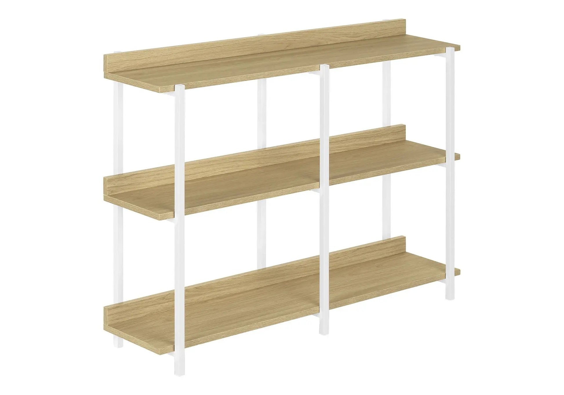 Accent Console Table 3-tier oak finish with white metal frame by Unique Piece Furniture on Tampa Home & Garden Store
