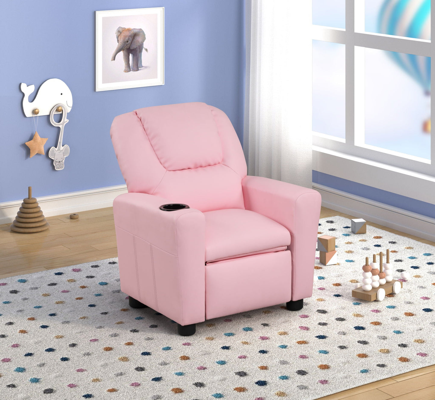 Marisa Kids Recliner Chair and Cup Holder