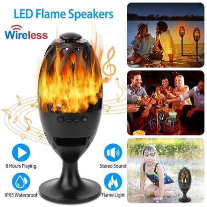 LED Flame Speakers Torch wireless waterproof speaker by GemGear with LED flicker flames on Tampa Home & Garden Store