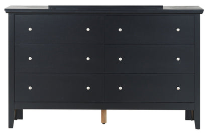 Primo dresser in dark hardwood with 6 drawers and silver knobs HouseOfZazla on Tampa Home & Garden Store