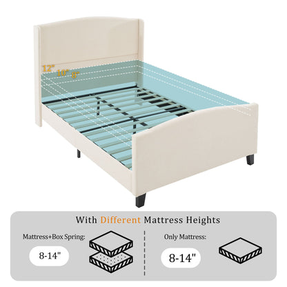 Sturdy Platform Bed Frame and a Padded Headboard