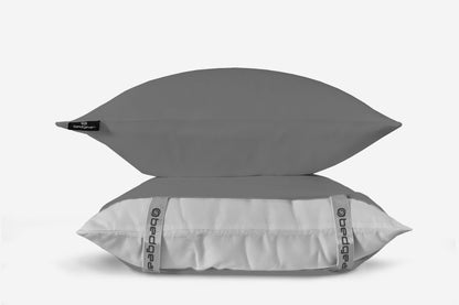 BedGear Dri-Tec queen pillowcase set, gray 2-pack with BedGear logo tag on Tampa Home & Garden Store