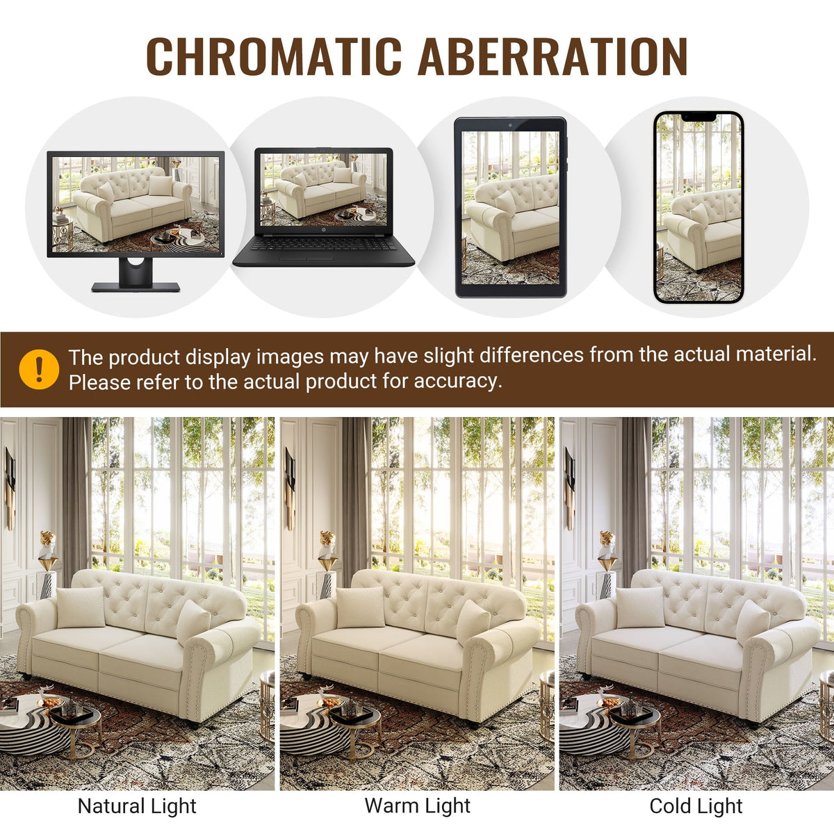 Upholstered Sofa Set with Nailhead and Pillows