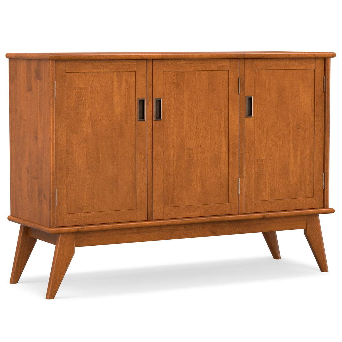 Brown teak finish 3-door sideboard buffet with adjustable shelves by HouseOfZazla on Tampa Home & Garden Store