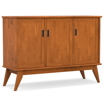 Brown teak finish 3-door sideboard buffet with adjustable shelves by HouseOfZazla on Tampa Home & Garden Store