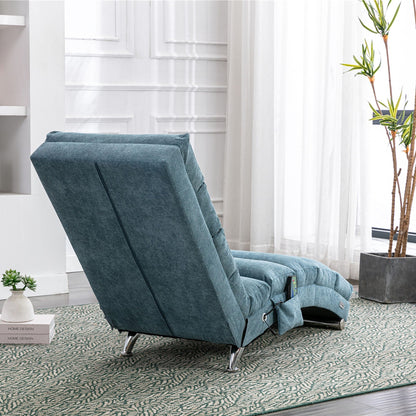 Teal massage chaise lounge with remote control, Unique Piece Furniture ergonomic lounger on Tampa Home & Garden Store