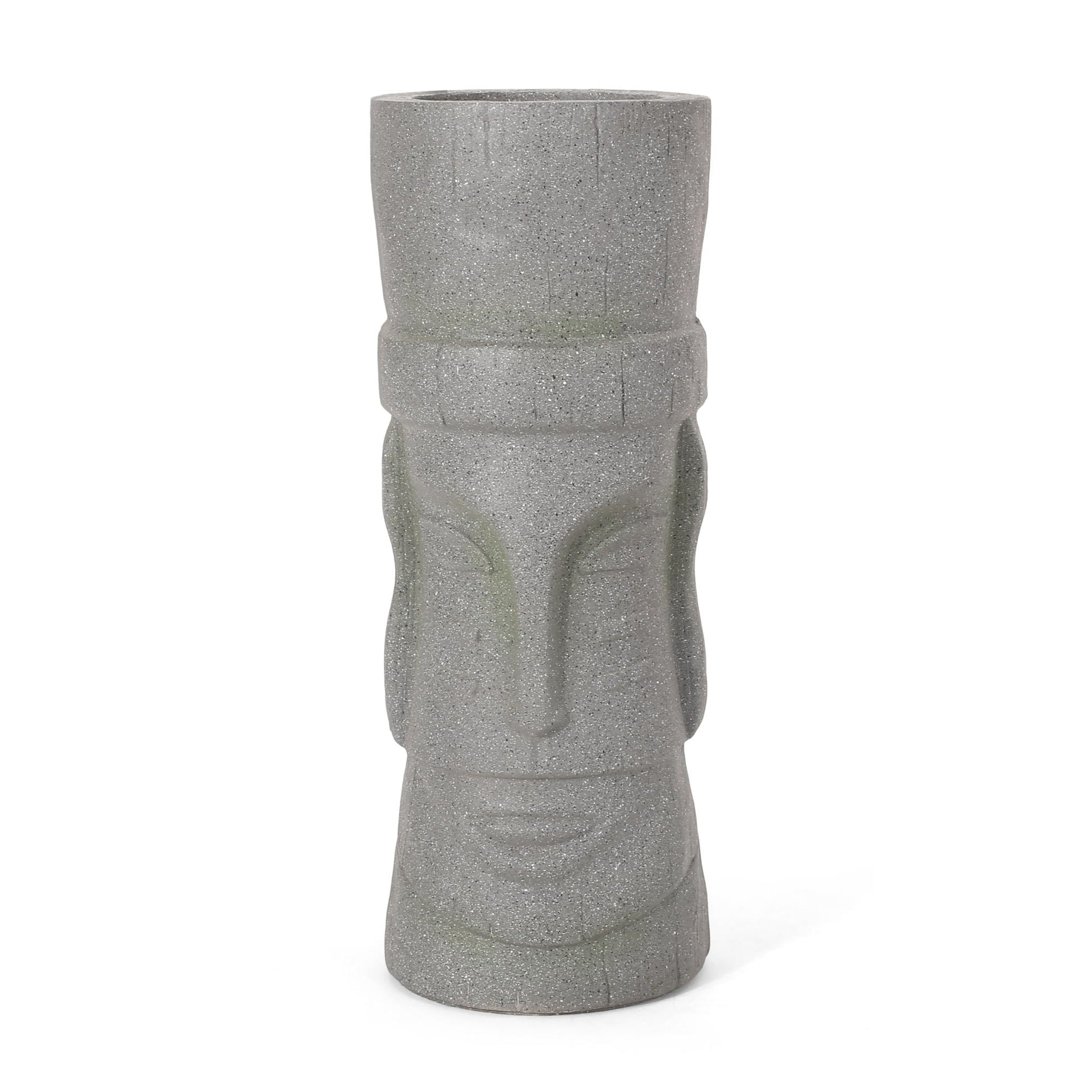Classic Flower Planter in magnesium oxide material, stone gray finish by HouseOfZazla on Tampa Home & Garden Store