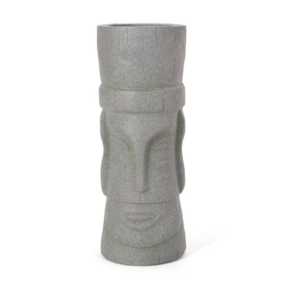 Classic Flower Planter in magnesium oxide material, stone gray finish by HouseOfZazla on Tampa Home & Garden Store