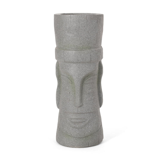 Classic Flower Planter in magnesium oxide material, stone gray finish by HouseOfZazla on Tampa Home & Garden Store