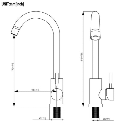 Modern Kitchen Sink Faucet with Single Handle