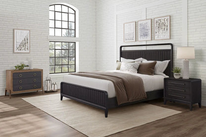 Design Open Panel Bed dark wood frame with open panel headboard by Unique Piece Furniture on Tampa Home & Garden Store