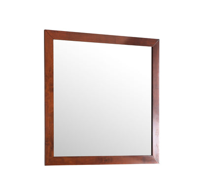 Burlington wall mirror with dark red wood frame, rectangular transitional modern design on Tampa Home & Garden Store