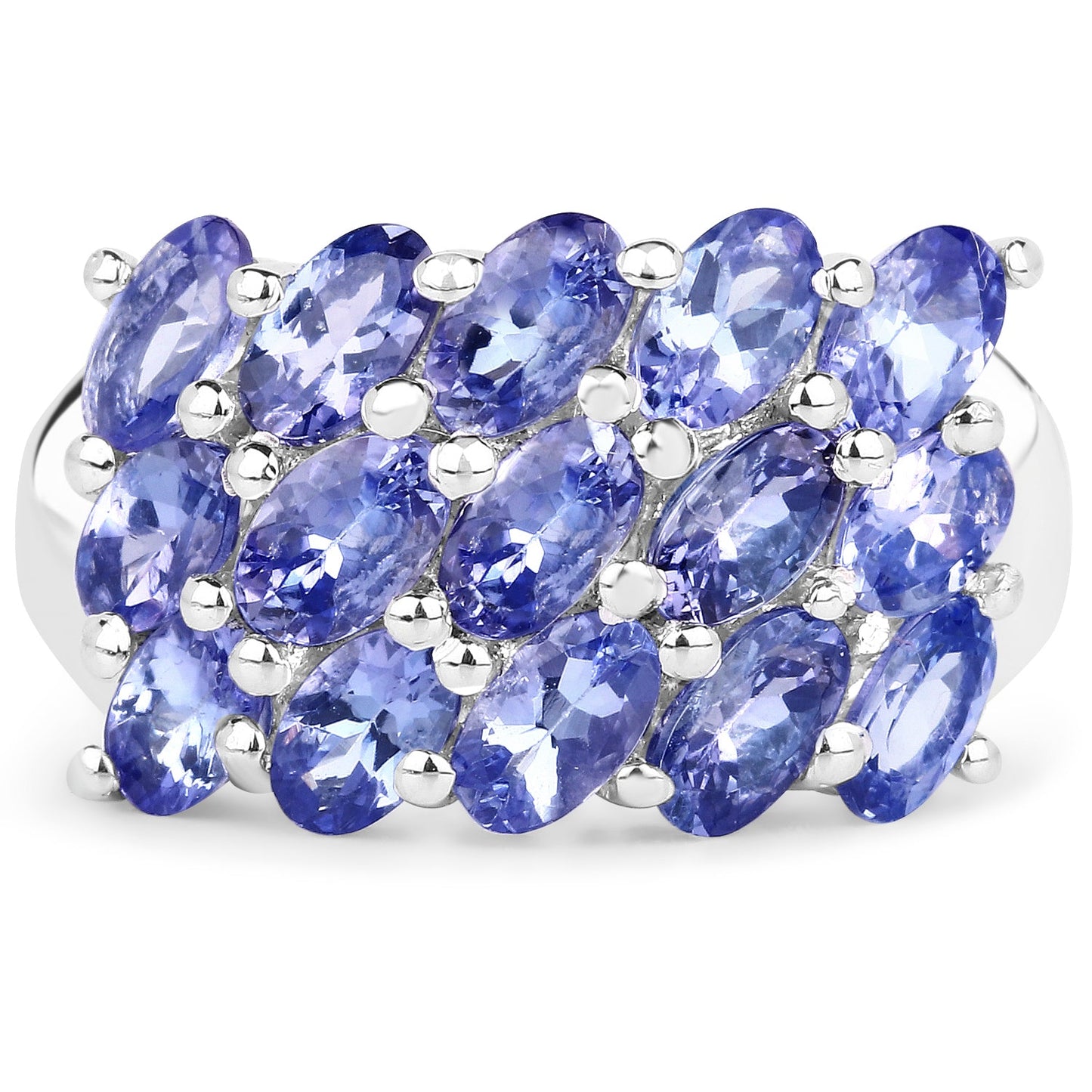Tanzanite cluster ring 3.75ct in .925 sterling silver by Bids.com on Tampa Home & Garden Store