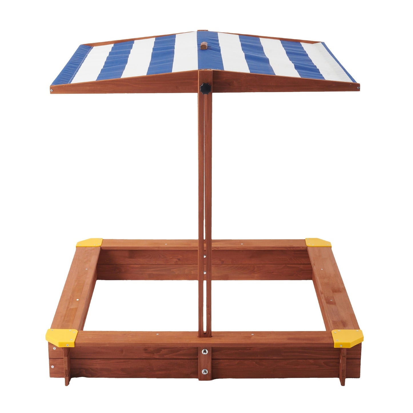 Large Outdoor Wooden Sandbox With Canopy