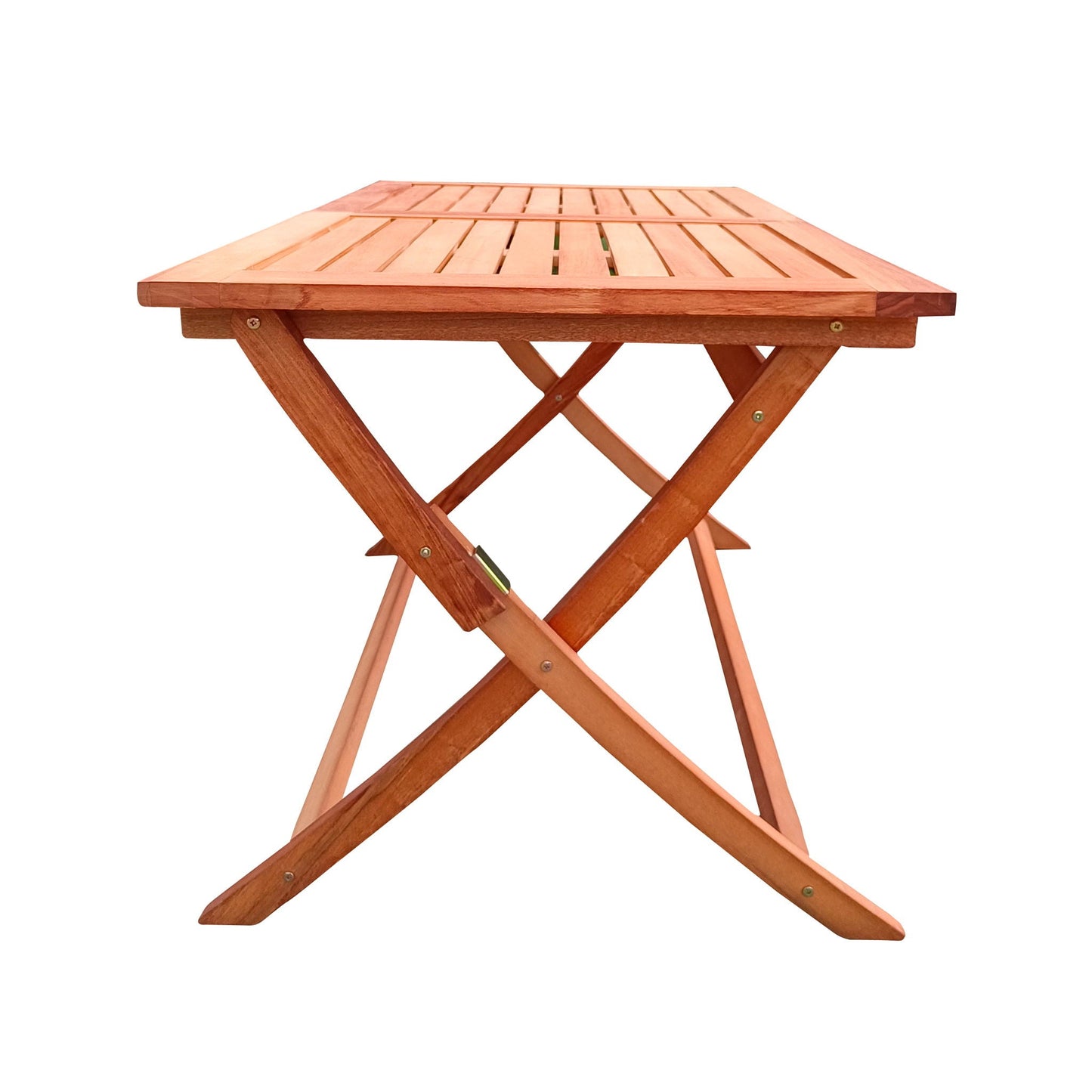 5 Piece Teak Patio Dining Set with Folding Chairs