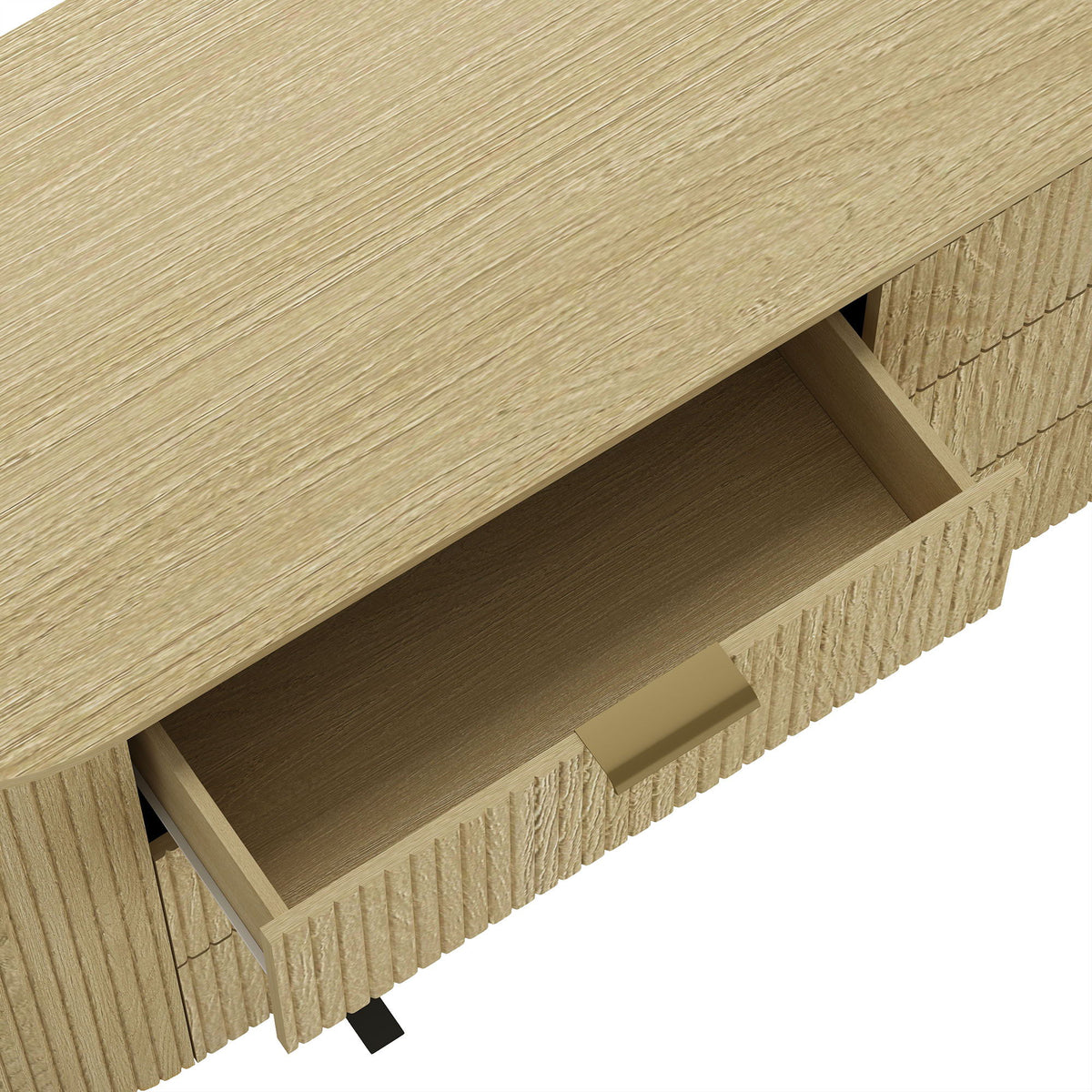Olivia Double Dresser Oak with six drawers, slatted sides, HouseOfZazla on Tampa Home & Garden Store
