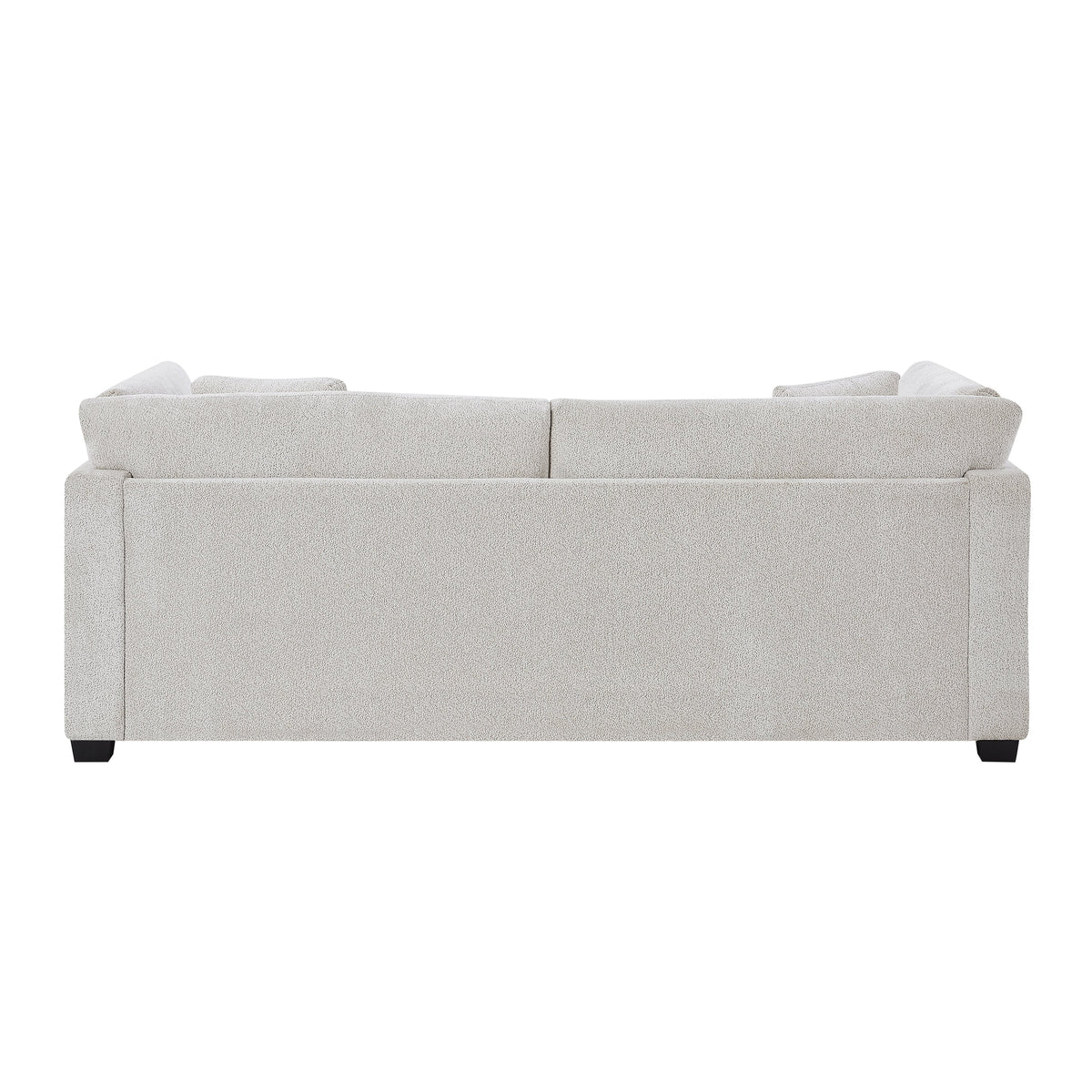 Compact Modern Flared Chenille Beige Sofa