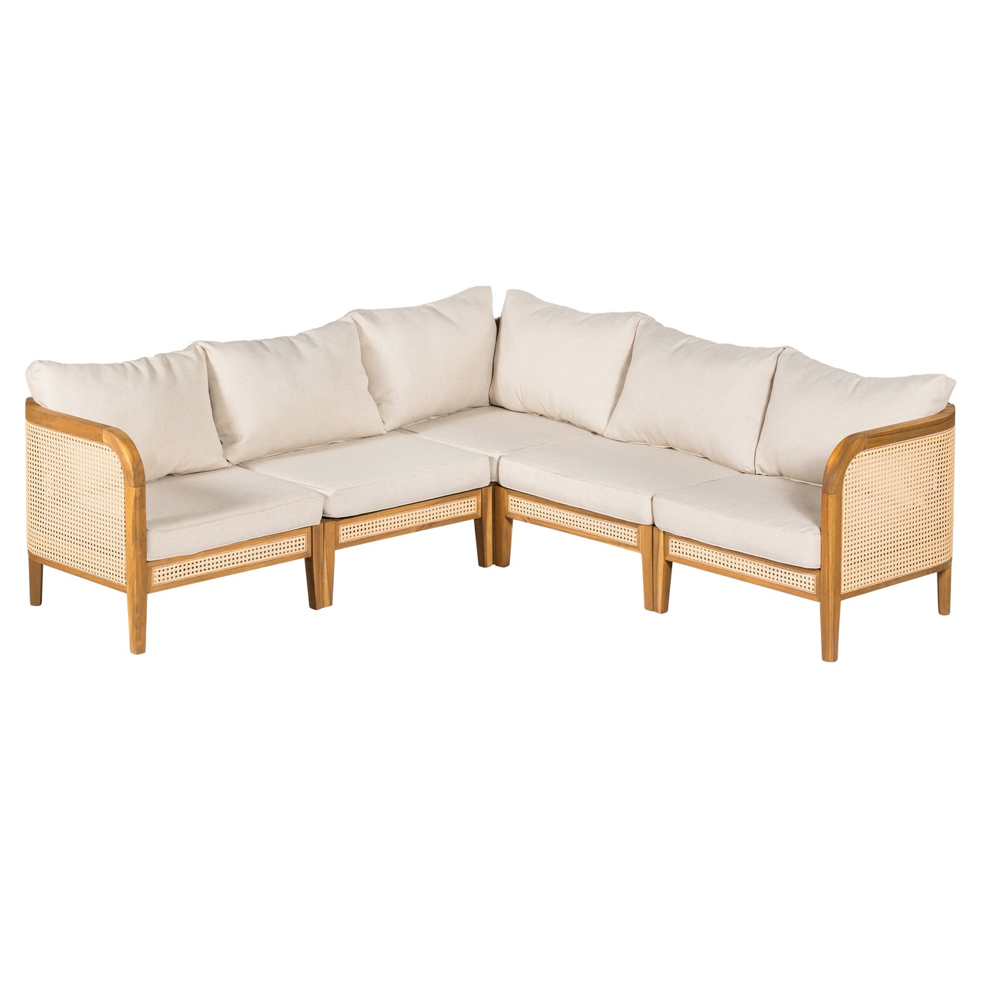 Kirkby 5 Seater Acacia Wood Sofa For The Garden
