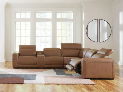 Contemporary Power Reclining Sectional Loveseat