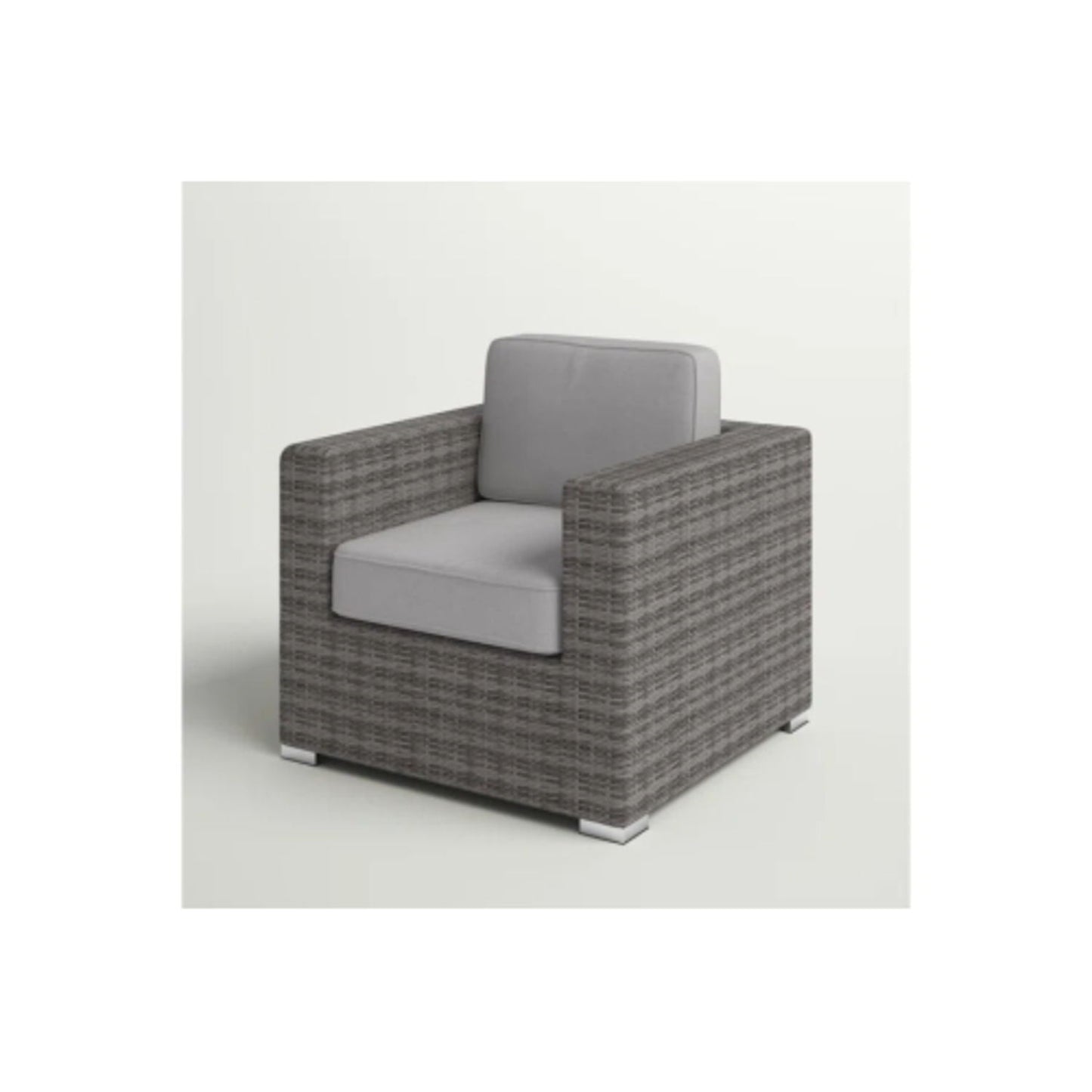 Minnesota Club Chair outdoor arm chair in gray wicker by HouseOfZazla on Tampa Home & Garden Store
