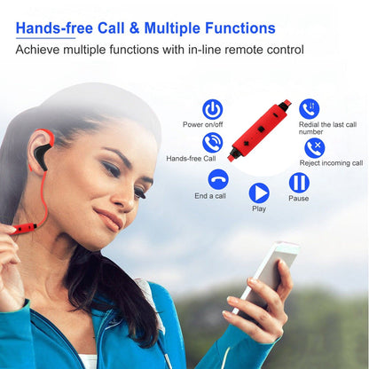 GemGear wireless sport in-ear headphones red with mic for running and hiking on Tampa Home & Garden Store