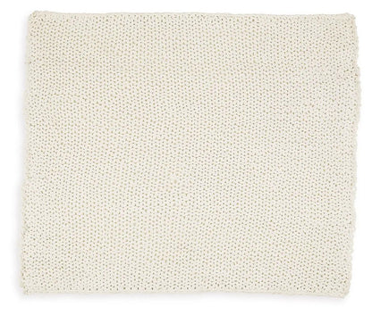 Chaddon Ivory Chenille Throw Set of Three