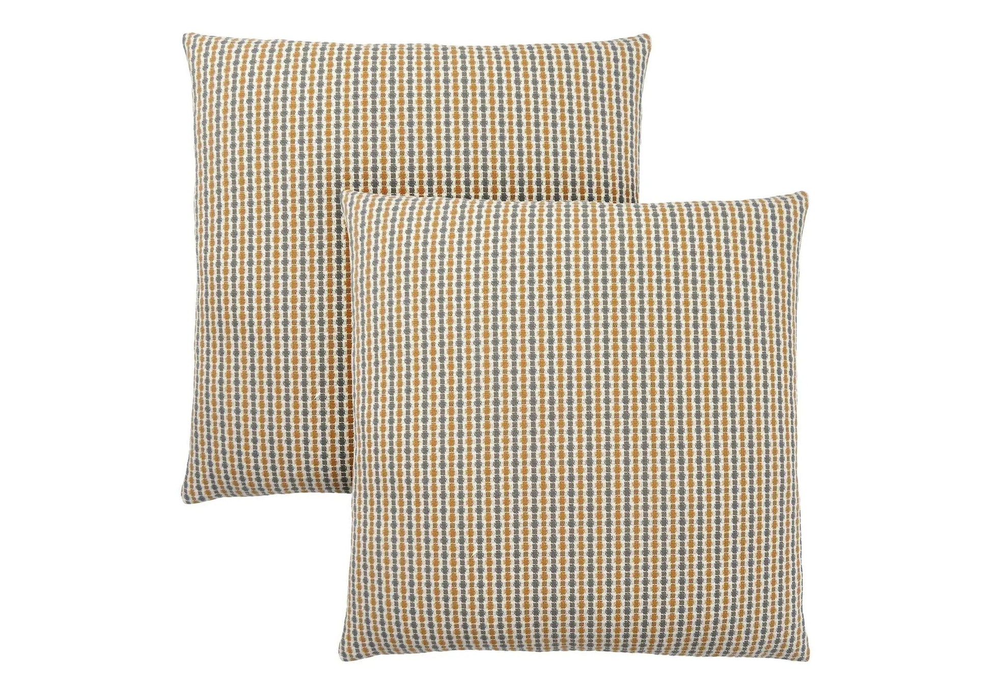 Square throw pillows with inserts, beige striped pattern, set of 2 on Tampa Home & Garden Store