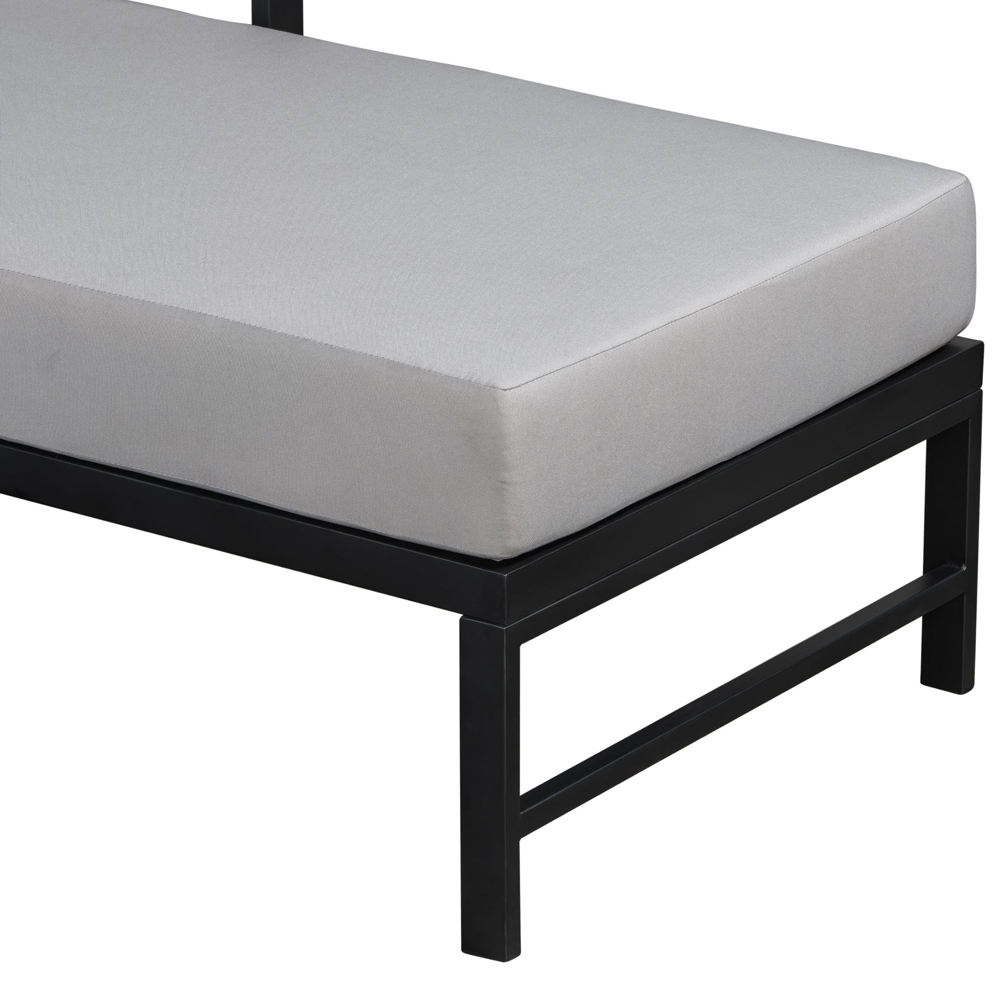 U_style Outdoor L-Shaped Sofa with Iron Frame and Ultra-Thick Cushions gray by HouseOfZazla on Tampa Home & Garden Store