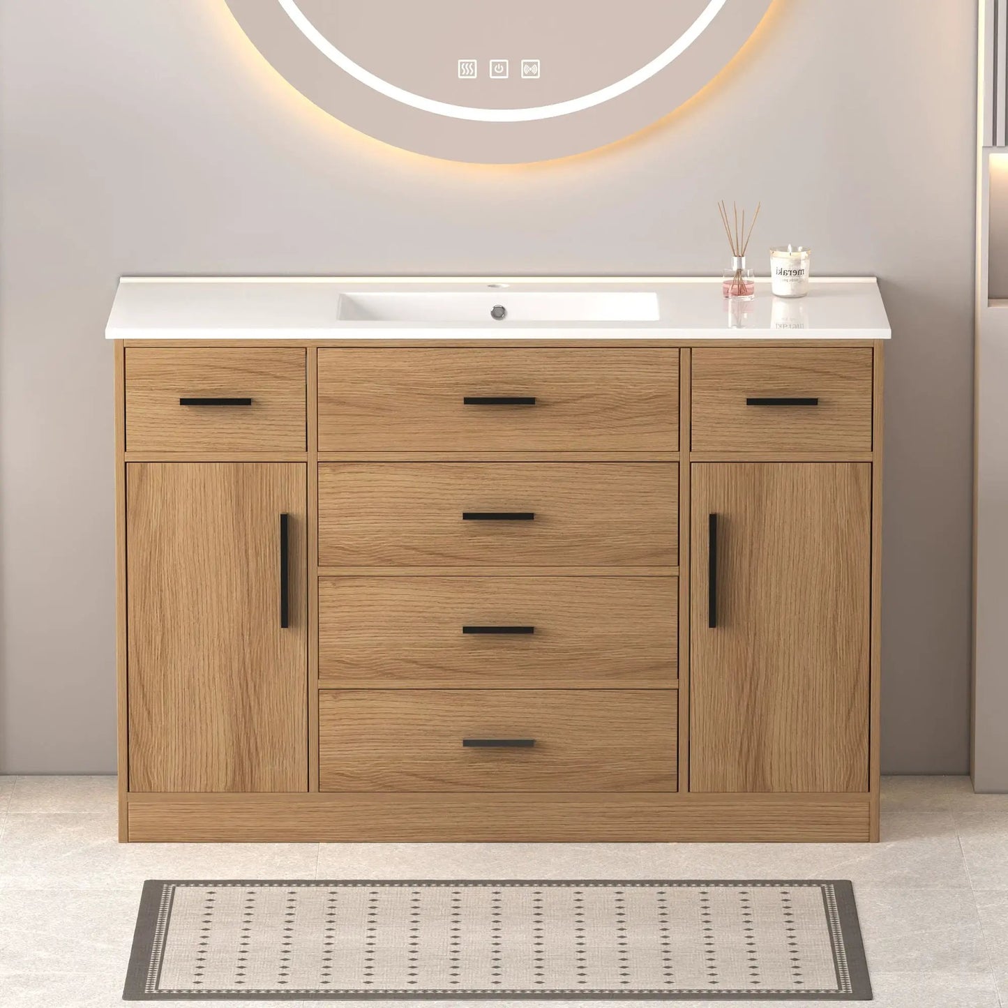 Bathroom Vanity with Ample Storage and Soft Doors