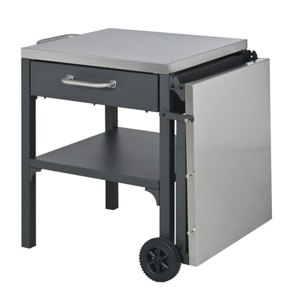 Large Foldable Outdoor Kitchen Cart And Storage