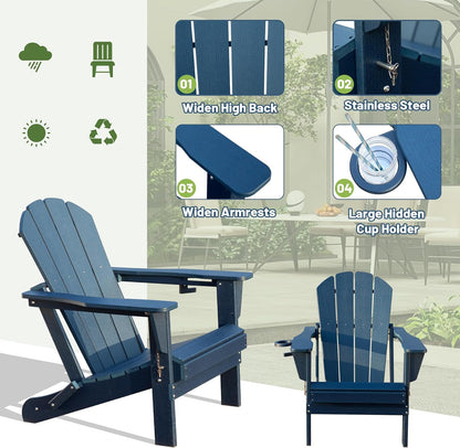 Adirondack Chairs Set of Two Plastic for Patio
