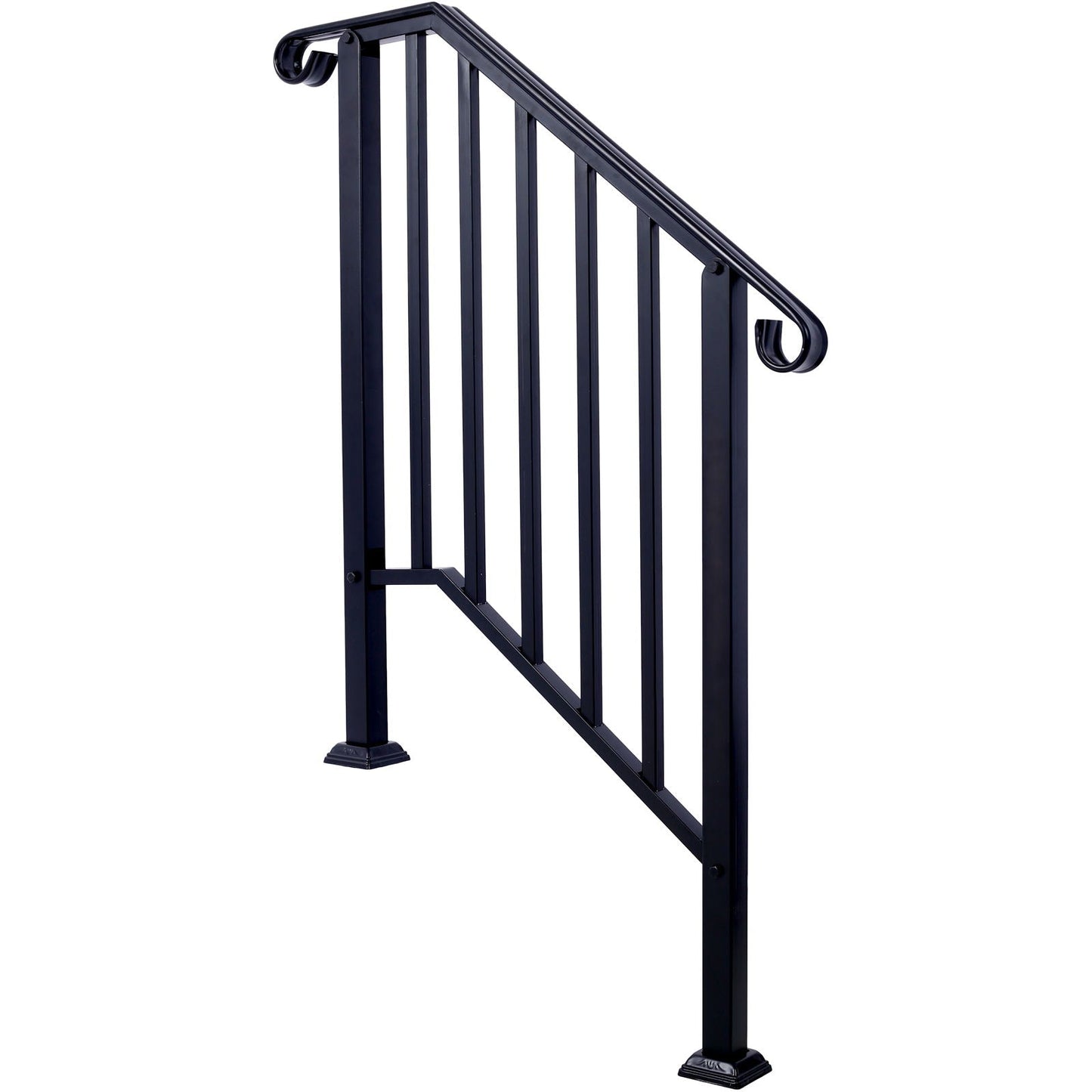 A Powder Coated Wrought Iron Handrail For Steps