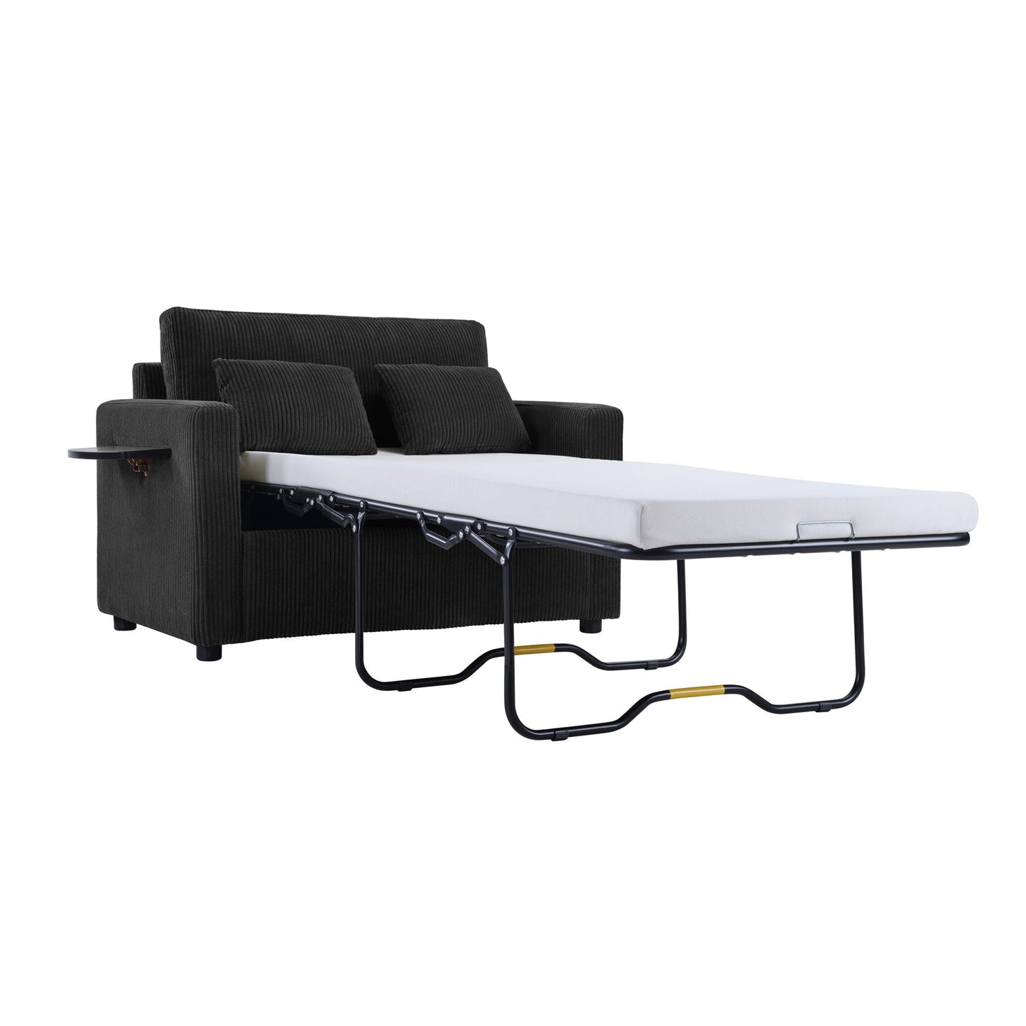 Foldable Sleeper Sofa with USB Ports and Storage