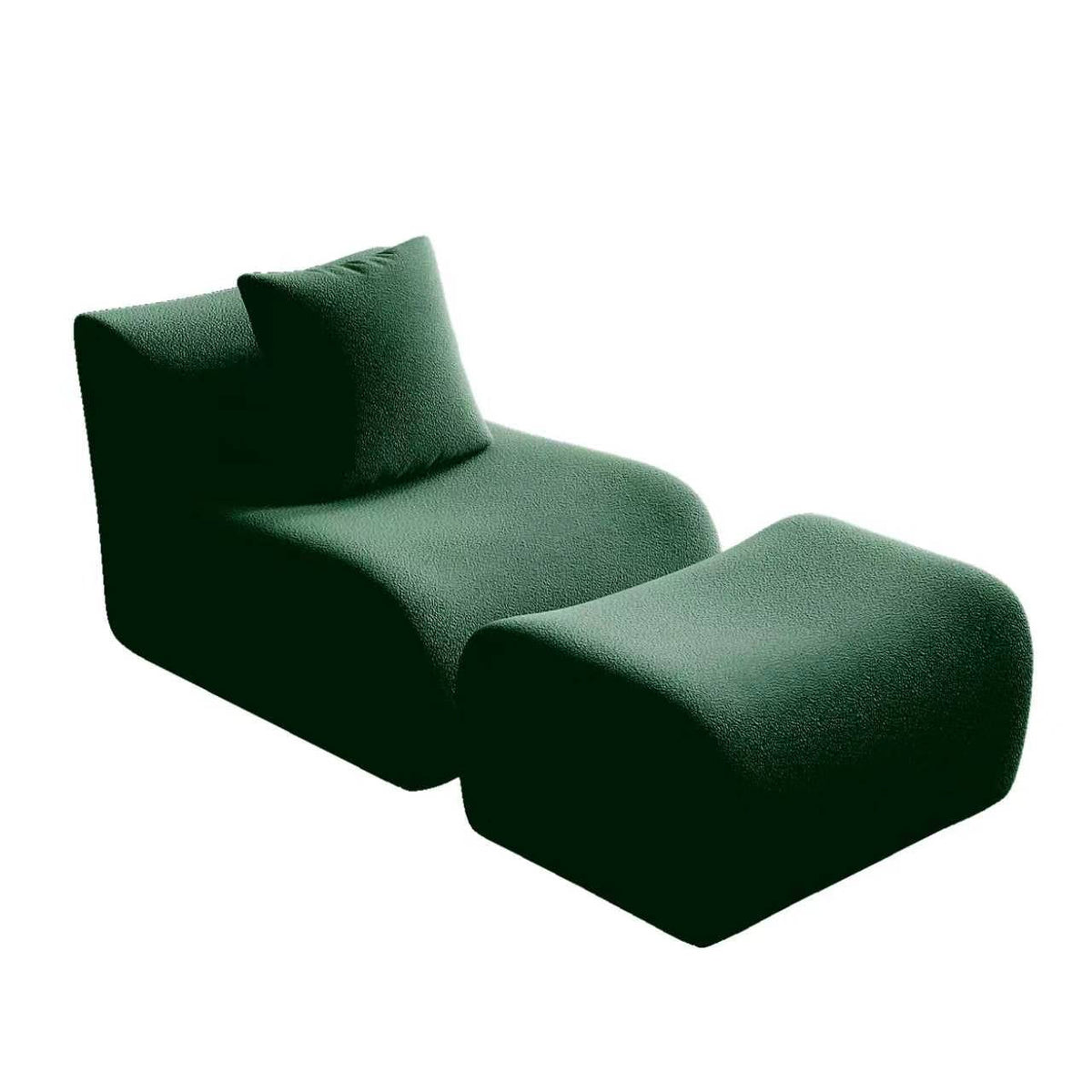 Soft Teddy Fabric Boneless Sectional Sofa