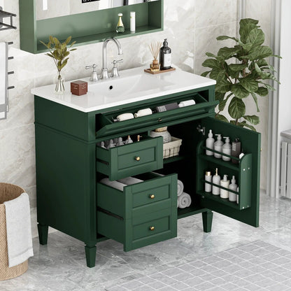 Bathroom Vanity With Top Sink and 2 Drawers