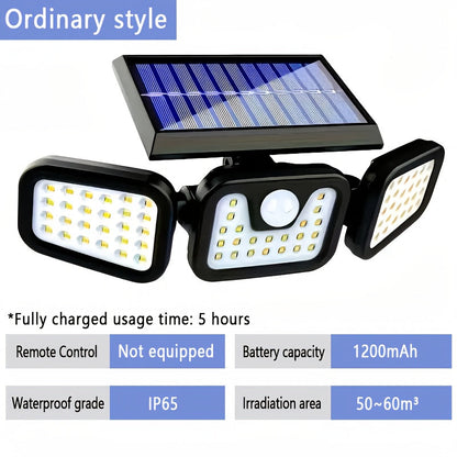 Solar Motion Sensor Lights Outdoor – 3000LM Waterproof LED Security Floodlights
