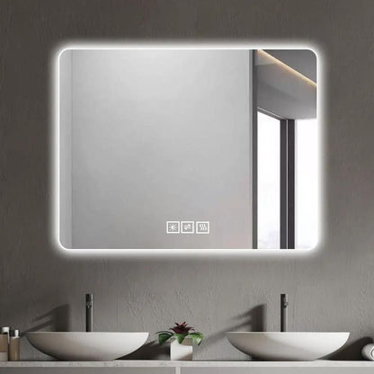 28 Inch LED Bathroom Mirror With Backlit Anti Fog