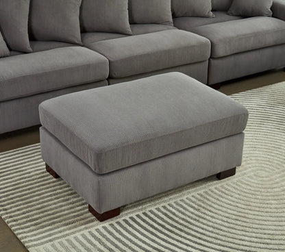 5 Seater oversized convertible L & U couch in gray corduroy fabric, 3-piece set by Unique Piece Furniture on Tampa Home & Garden Store