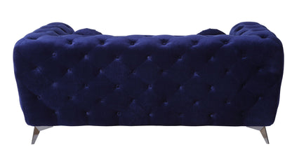 Atronia navy blue velvet tufted loveseat by HouseOfZazla on Tampa Home & Garden Store