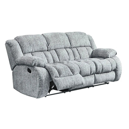 Stonic reclining sofa in gray textured fabric with plush cushions by Unique Piece Furniture on Tampa Home & Garden Store