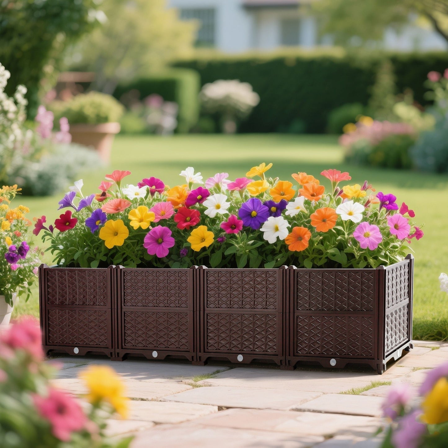 Indoor Outdoor Rectangular Planter Box and Kit
