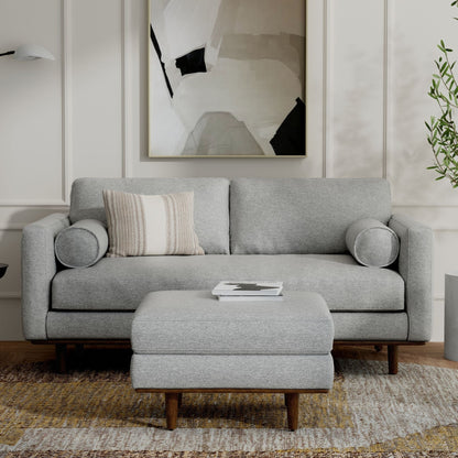 Morrison Brazilian Leather Sofa and Ottoman Set