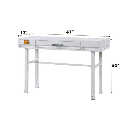 Cargo Vanity Desk with Storage in white by HouseOfZazla, vanity base with drawers on Tampa Home & Garden Store