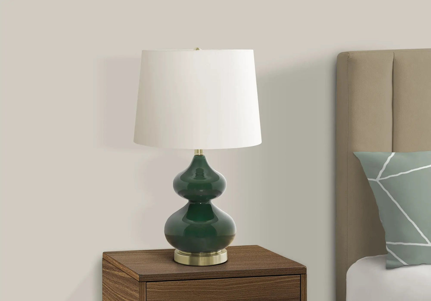 Contemporary Glass Table Lamp with Double Gourd