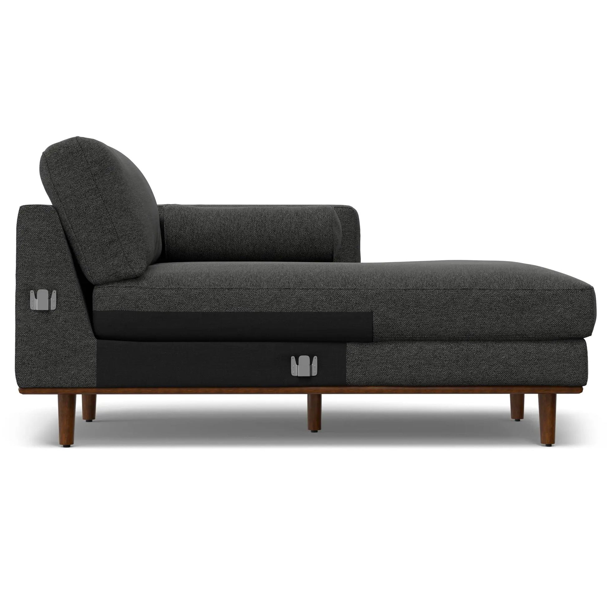 Morrison Upholstered Sectional Sofa, charcoal fabric, stationary by Unique Piece Furniture on Tampa Home & Garden Store