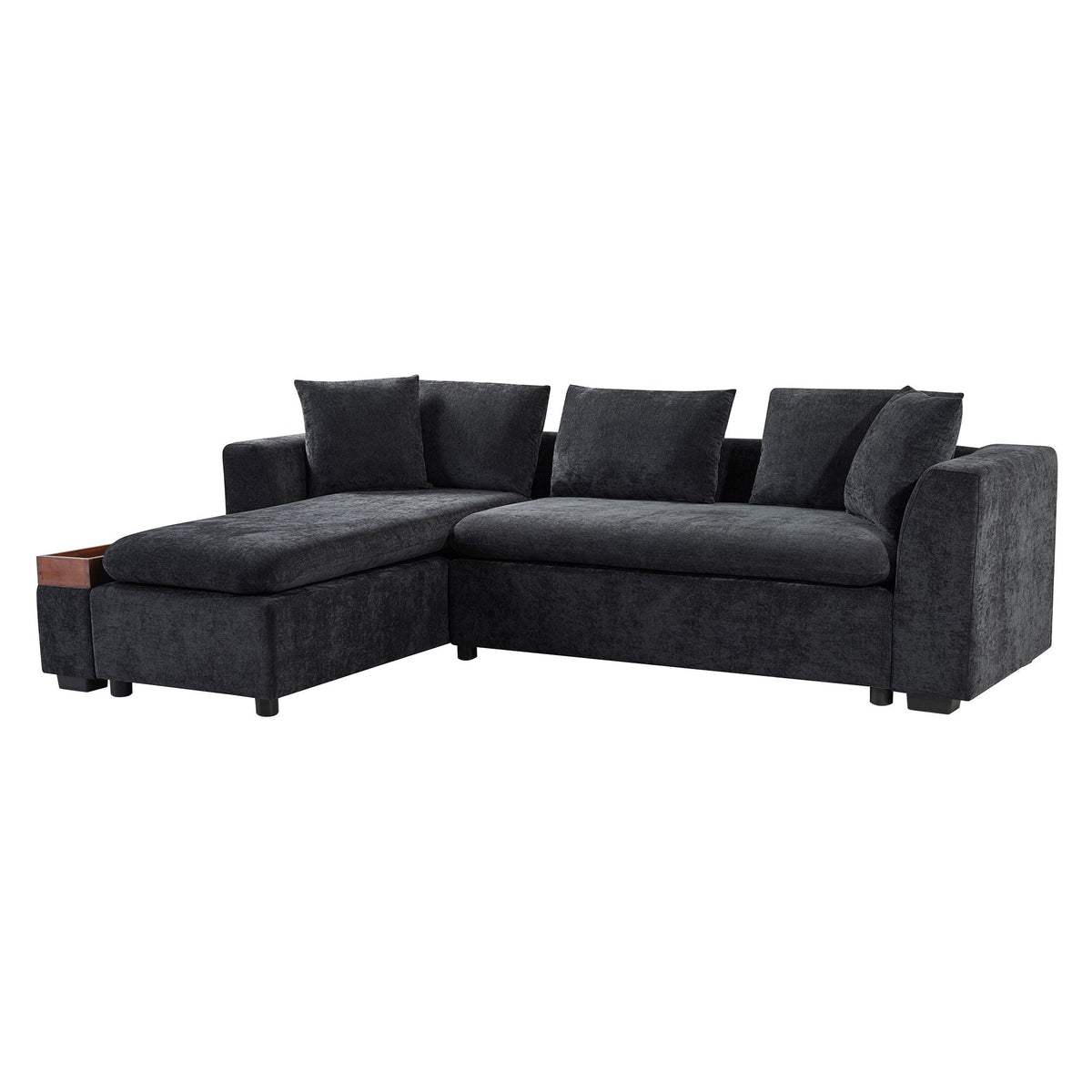 Modern L Shaped Sofa With Storage And Upholstery