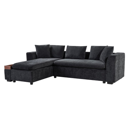 Modern L Shaped Sofa With Storage And Upholstery