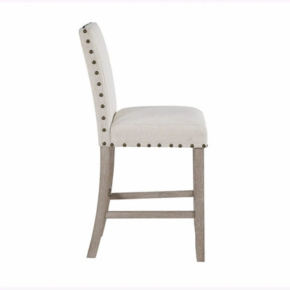 Marian Bar Stool Set of Two with Nailhead Trim
